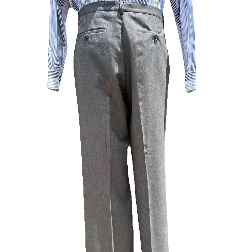 Calvin Klein Dress‎ Pants Mens 34x30 Gray Herringbone Straight Professional